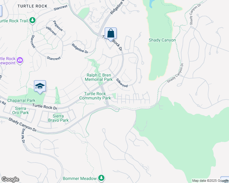 map of restaurants, bars, coffee shops, grocery stores, and more near 22 Sunrise in Irvine