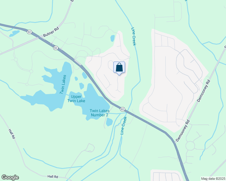 map of restaurants, bars, coffee shops, grocery stores, and more near 415 Damascus Court in Fairburn