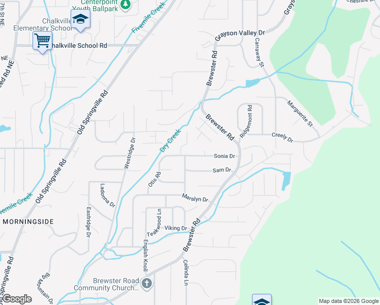 map of restaurants, bars, coffee shops, grocery stores, and more near 1644 Sonia Drive in Birmingham