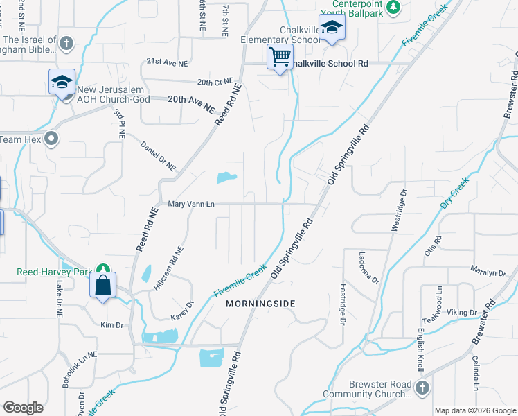map of restaurants, bars, coffee shops, grocery stores, and more near 709 Mary Vann Lane in Birmingham
