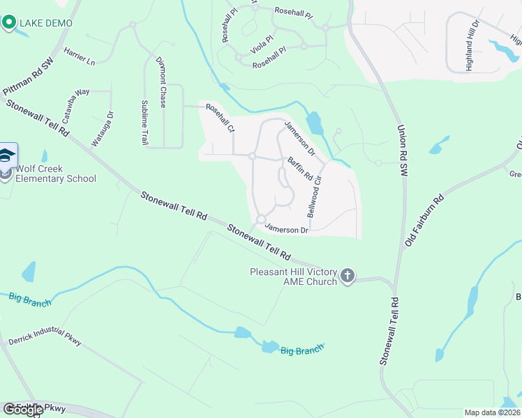 map of restaurants, bars, coffee shops, grocery stores, and more near 5595 Jamerson Drive in Atlanta