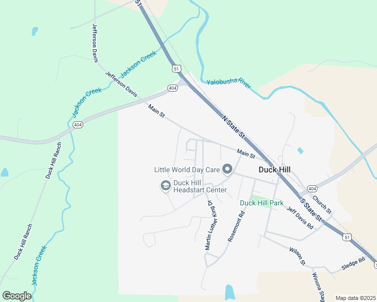 map of restaurants, bars, coffee shops, grocery stores, and more near Pecan Circle in Duck Hill