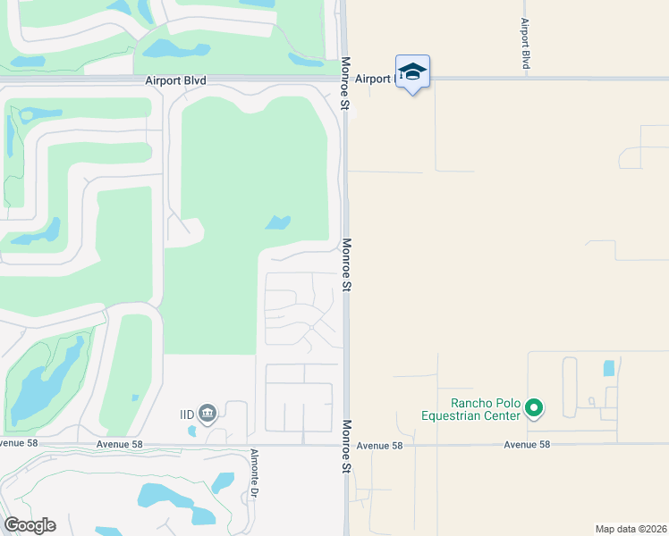 map of restaurants, bars, coffee shops, grocery stores, and more near 81972 Mission Palms Drive in La Quinta