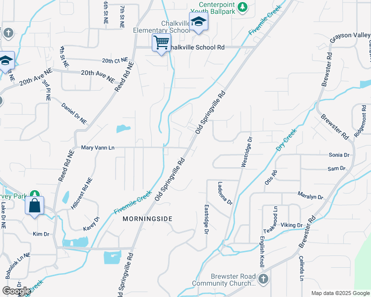 map of restaurants, bars, coffee shops, grocery stores, and more near 813 Mary Vann Lane in Birmingham