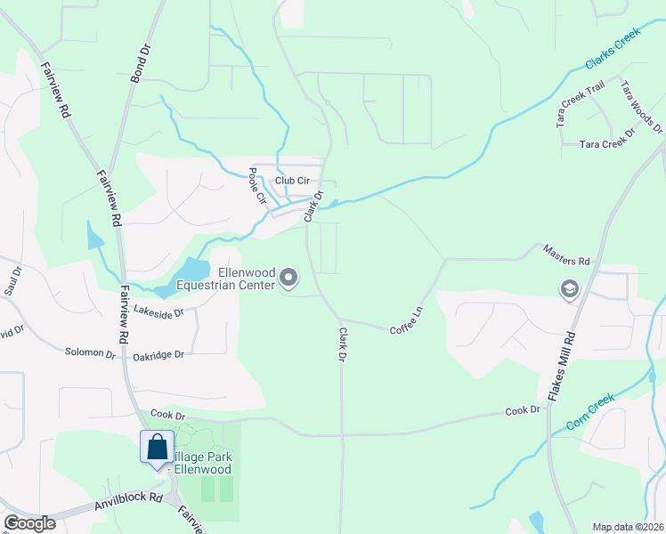 map of restaurants, bars, coffee shops, grocery stores, and more near 25 Camden Drive in Ellenwood