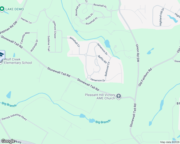 map of restaurants, bars, coffee shops, grocery stores, and more near 5595 Jamerson Drive in Atlanta