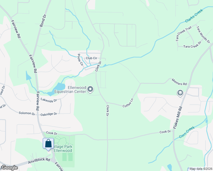 map of restaurants, bars, coffee shops, grocery stores, and more near 25 Camden Drive in Ellenwood