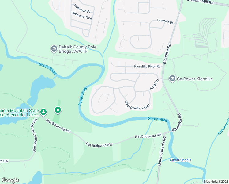 map of restaurants, bars, coffee shops, grocery stores, and more near 6416 Gina Agha Circle in Stonecrest
