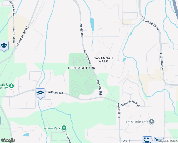 map of restaurants, bars, coffee shops, grocery stores, and more near 4603 Parkway Circle in Atlanta