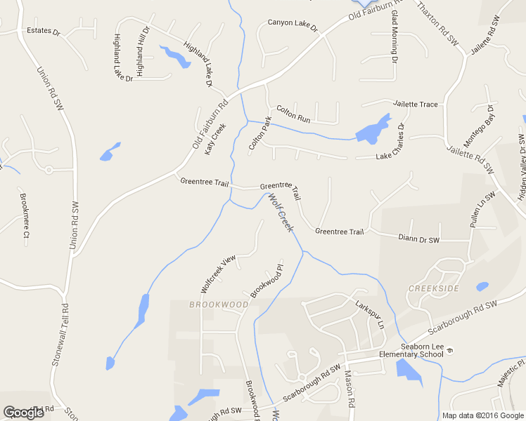 map of restaurants, bars, coffee shops, grocery stores, and more near 4819 Wolfcreek View in Atlanta