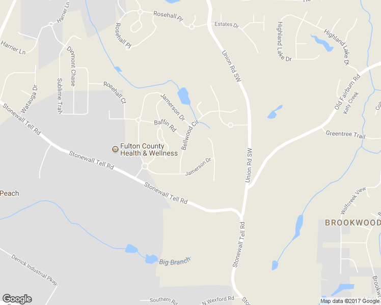 map of restaurants, bars, coffee shops, grocery stores, and more near 4456 Bellwood Circle in Atlanta