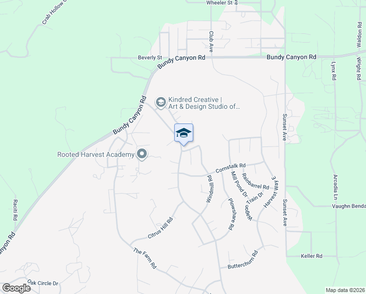 map of restaurants, bars, coffee shops, grocery stores, and more near 33422 Harvest Way East in Wildomar
