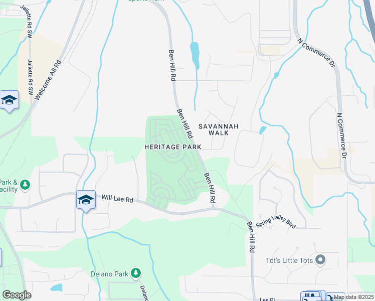 map of restaurants, bars, coffee shops, grocery stores, and more near 4603 Parkway Circle in Atlanta