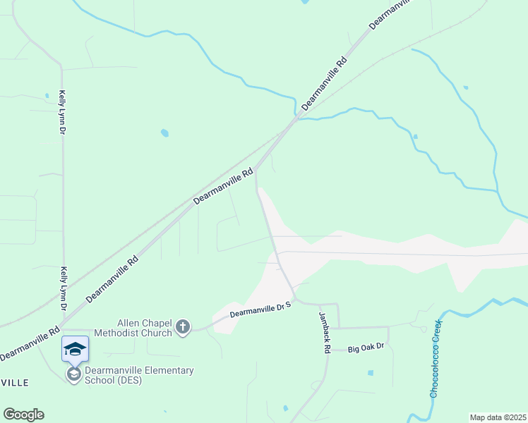 map of restaurants, bars, coffee shops, grocery stores, and more near 155 Deerfield Lane in Anniston