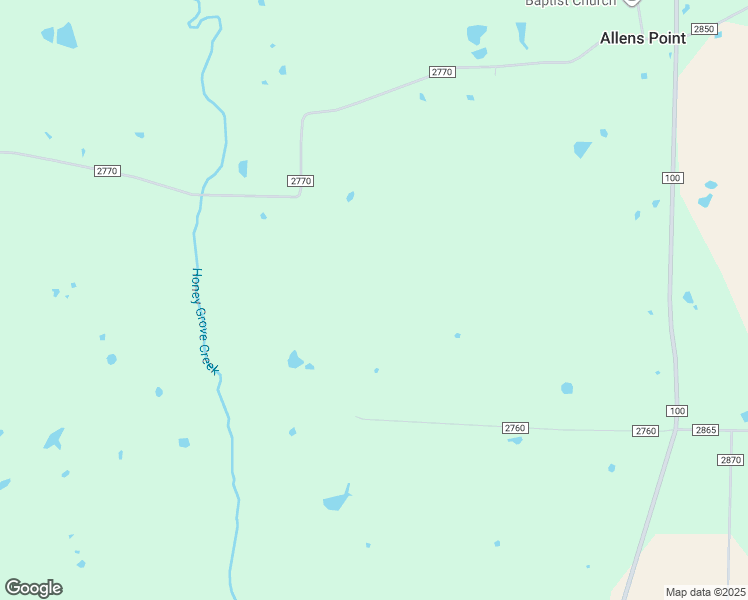 map of restaurants, bars, coffee shops, grocery stores, and more near 936 County Road 2760 in Honey Grove