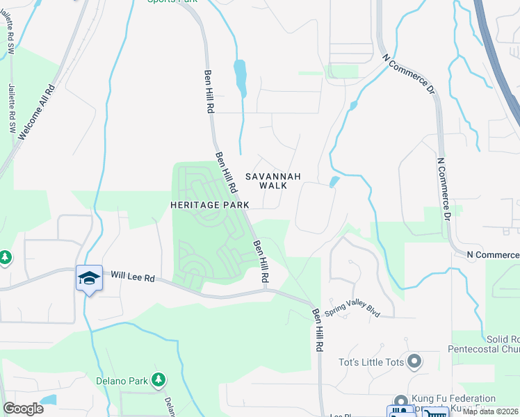 map of restaurants, bars, coffee shops, grocery stores, and more near 4387 Savannah Drive in Atlanta