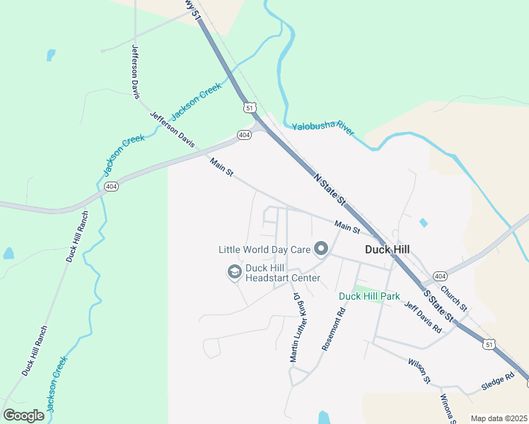 map of restaurants, bars, coffee shops, grocery stores, and more near Pecan Circle in Duck Hill