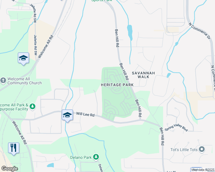 map of restaurants, bars, coffee shops, grocery stores, and more near 4571 Parkway Circle in Atlanta
