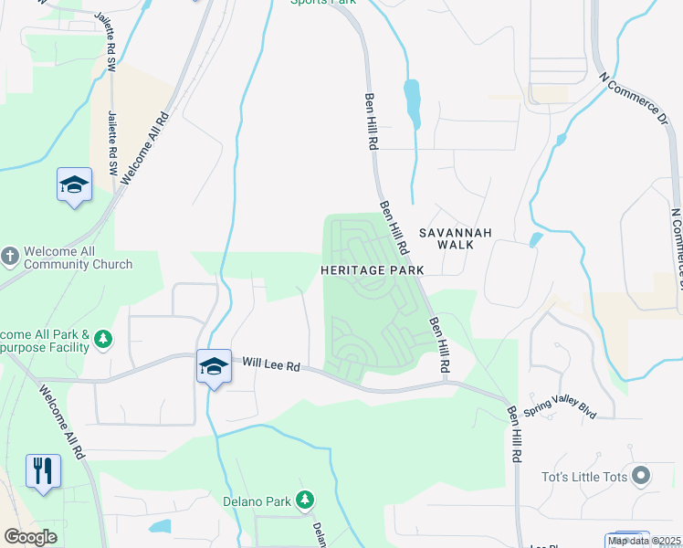 map of restaurants, bars, coffee shops, grocery stores, and more near 4571 Parkway Circle in Atlanta