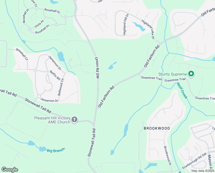 map of restaurants, bars, coffee shops, grocery stores, and more near 4475 Old Fairburn Road in College Park
