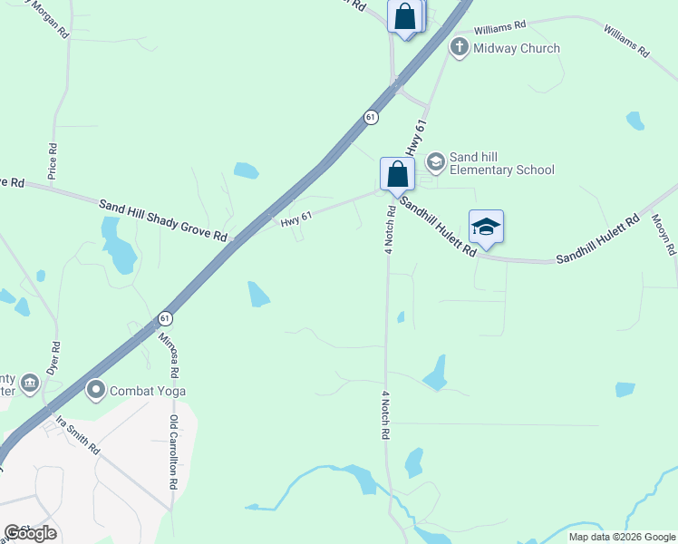 map of restaurants, bars, coffee shops, grocery stores, and more near 2088 4 Notch Road in Carrollton