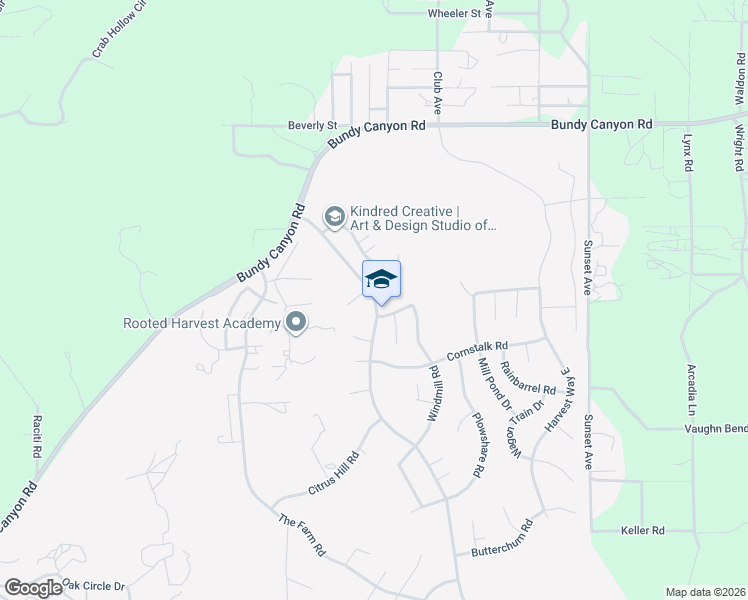 map of restaurants, bars, coffee shops, grocery stores, and more near 33429 Harvest Way in Wildomar