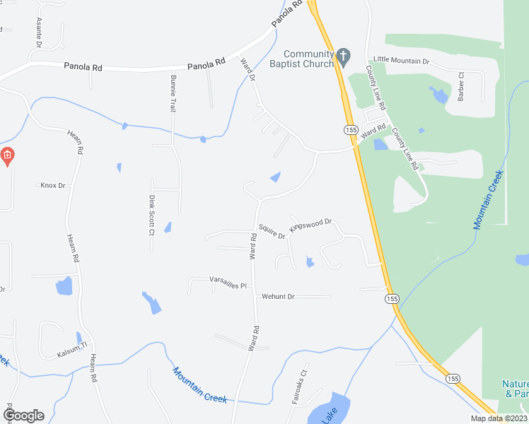 map of restaurants, bars, coffee shops, grocery stores, and more near 440 Ward Road in Ellenwood