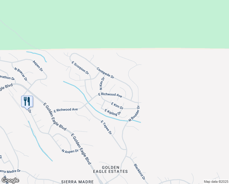 map of restaurants, bars, coffee shops, grocery stores, and more near 16432 North Picatinny Way in Fountain Hills