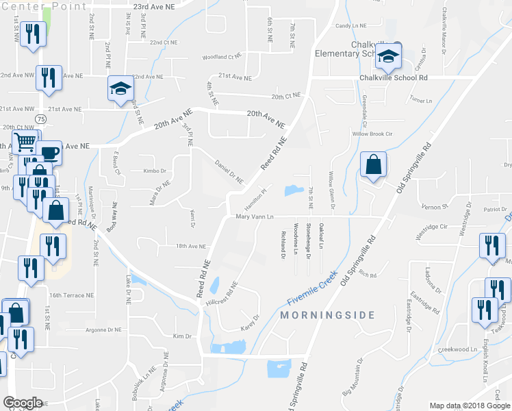 map of restaurants, bars, coffee shops, grocery stores, and more near 2021 Hamilton Place in Birmingham