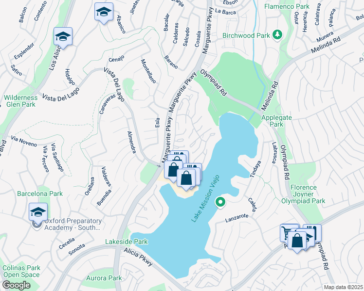 map of restaurants, bars, coffee shops, grocery stores, and more near 27756 Arta in Mission Viejo