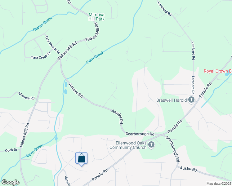 map of restaurants, bars, coffee shops, grocery stores, and more near 4785 Chickadee Lane in Ellenwood