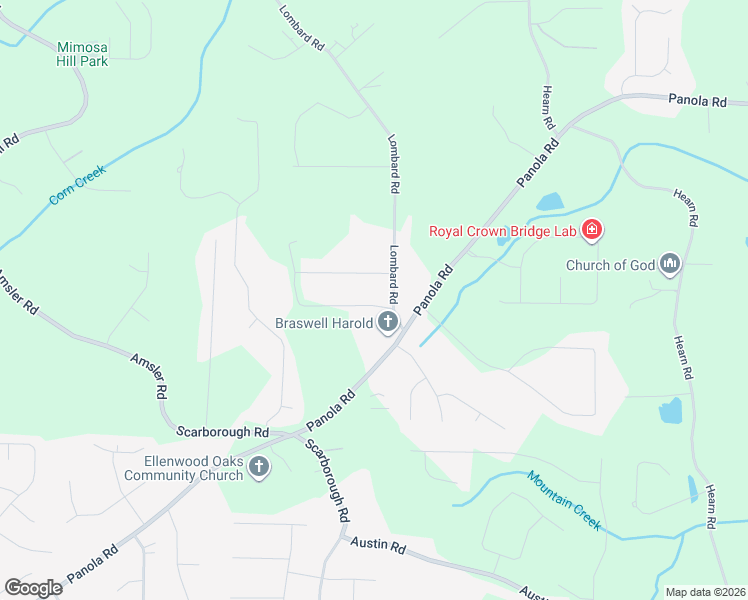 map of restaurants, bars, coffee shops, grocery stores, and more near 102 South Circle Drive in Ellenwood