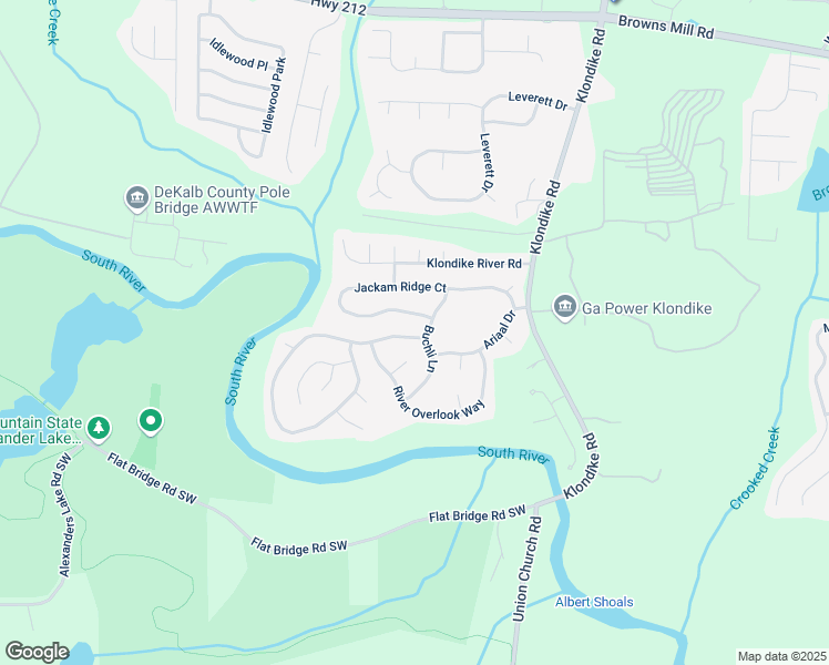 map of restaurants, bars, coffee shops, grocery stores, and more near 6800 Gina Agha Circle in Stonecrest