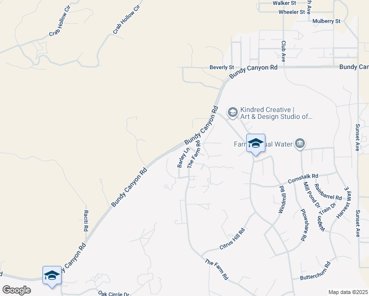map of restaurants, bars, coffee shops, grocery stores, and more near 33381 Barley Lane in Wildomar