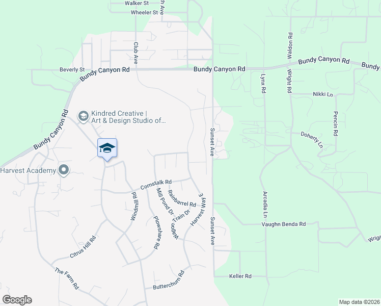 map of restaurants, bars, coffee shops, grocery stores, and more near 33422 Harvest Way East in Wildomar