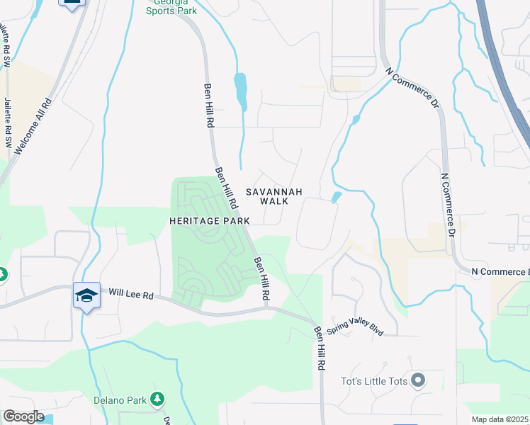 map of restaurants, bars, coffee shops, grocery stores, and more near 4341 Savannah Lane in Atlanta