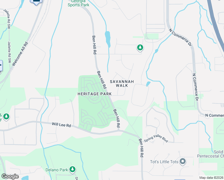 map of restaurants, bars, coffee shops, grocery stores, and more near 4320 Savannah Trail in Atlanta