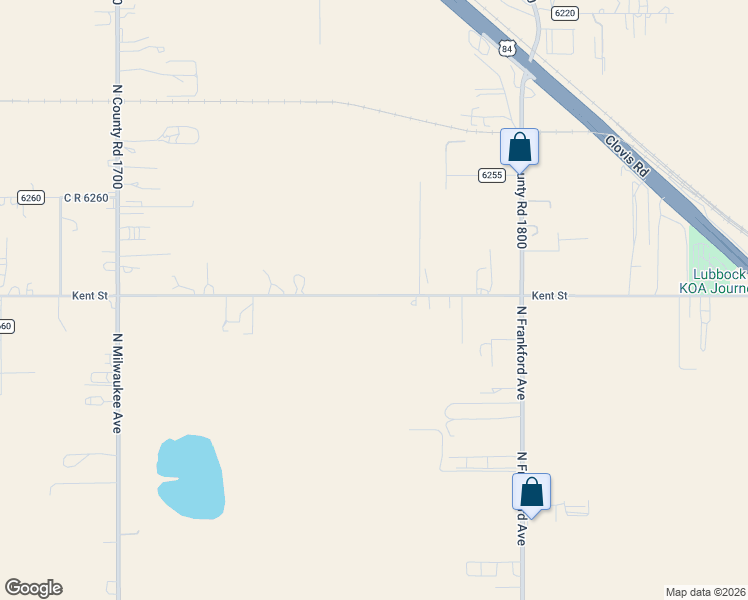map of restaurants, bars, coffee shops, grocery stores, and more near 5804-6406 Broadview Lane in Lubbock