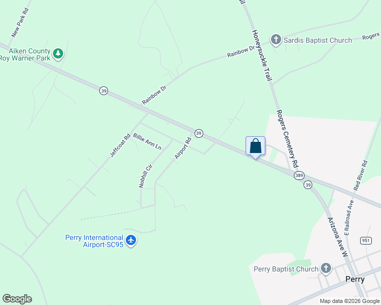 map of restaurants, bars, coffee shops, grocery stores, and more near 131 Thornridge Road in Wagener