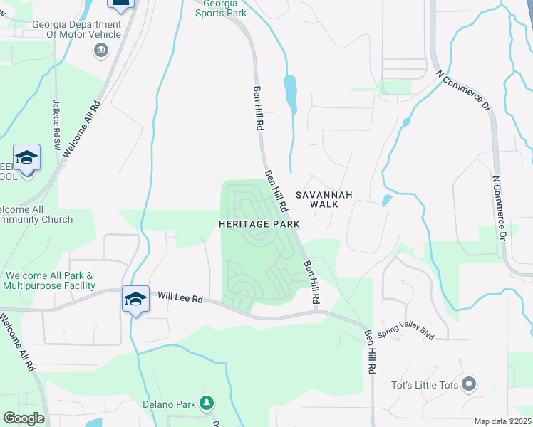 map of restaurants, bars, coffee shops, grocery stores, and more near 4593 Parkway Circle in Atlanta