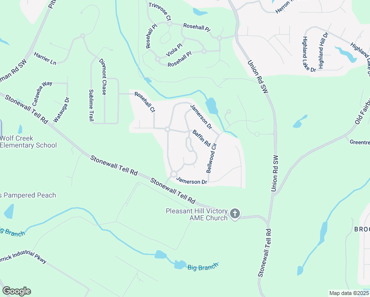 map of restaurants, bars, coffee shops, grocery stores, and more near 4355 Rainer Drive in Atlanta