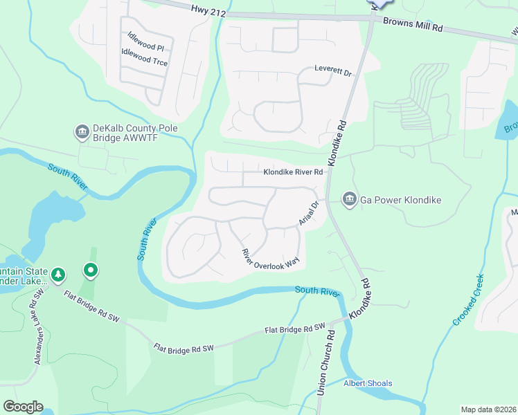 map of restaurants, bars, coffee shops, grocery stores, and more near 4430 Jackam Ridge Court in Lithonia