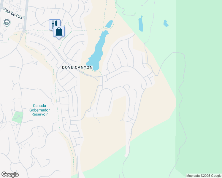 map of restaurants, bars, coffee shops, grocery stores, and more near 2 Golf Ridge Drive in Trabuco Canyon