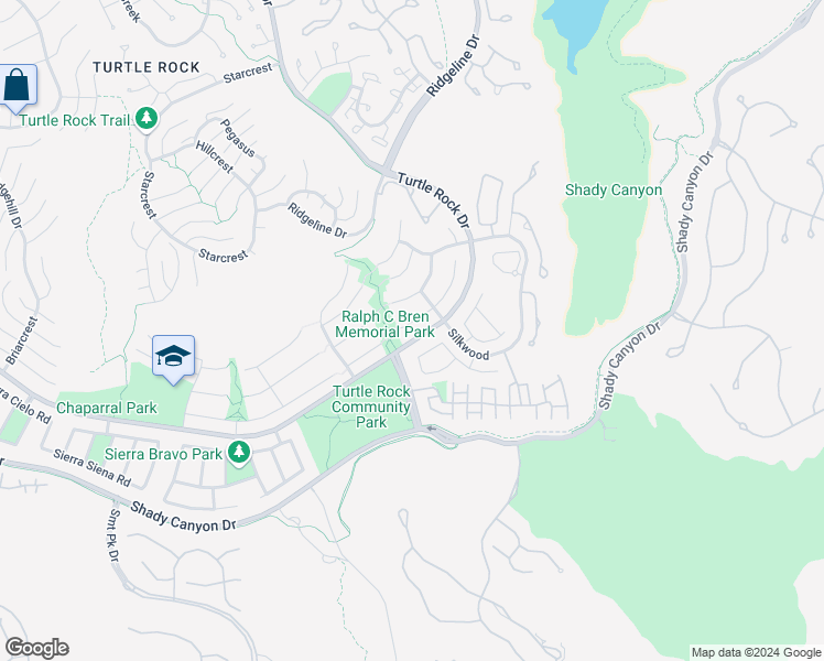 map of restaurants, bars, coffee shops, grocery stores, and more near 41 Hillgrass in Irvine