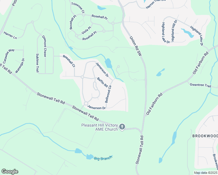 map of restaurants, bars, coffee shops, grocery stores, and more near 4419 Bellwood Circle in Atlanta