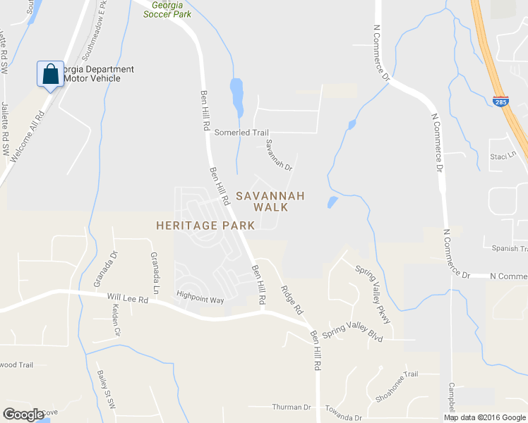 map of restaurants, bars, coffee shops, grocery stores, and more near 4332 Savannah Ln in College Park