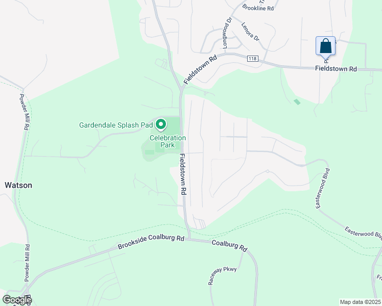 map of restaurants, bars, coffee shops, grocery stores, and more near 4421 Canterbury Street in Mount Olive