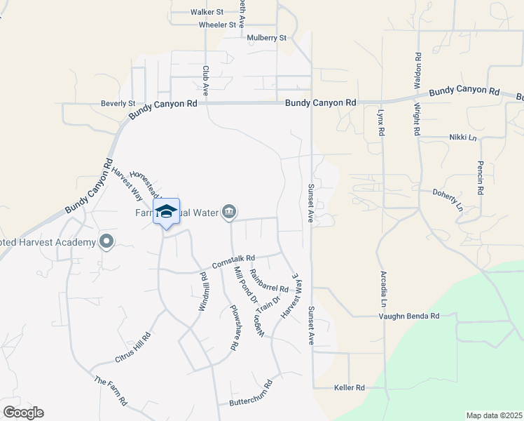 map of restaurants, bars, coffee shops, grocery stores, and more near 33247 Mill Pond Drive in Wildomar