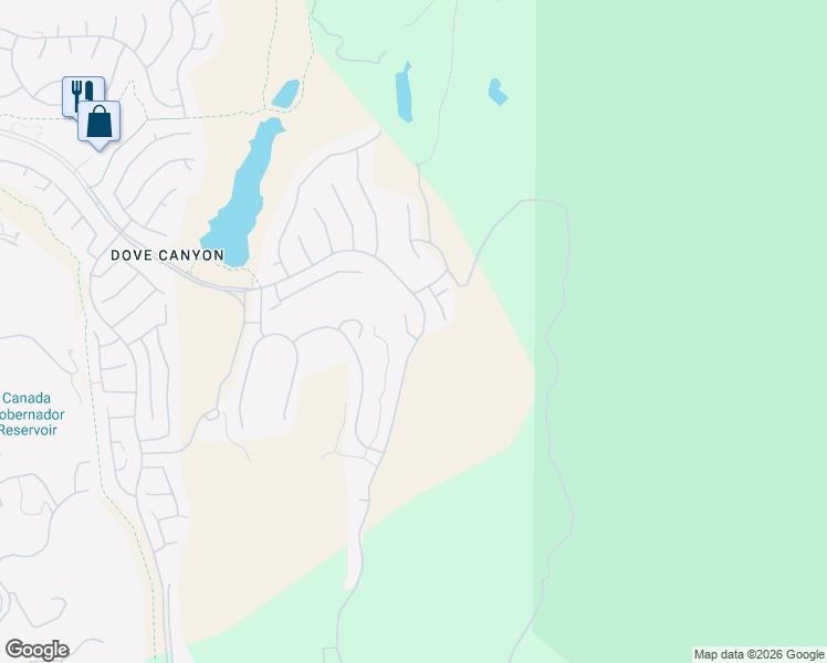 map of restaurants, bars, coffee shops, grocery stores, and more near 14 Ravensridge in Trabuco Canyon