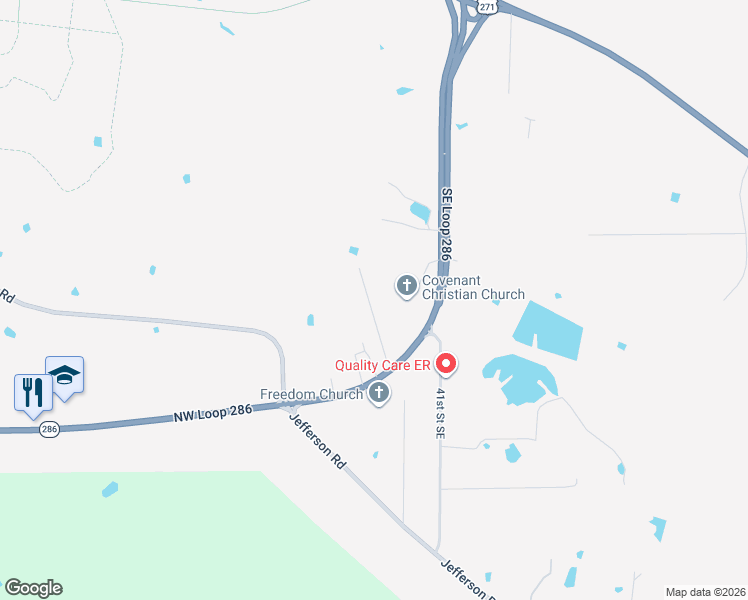 map of restaurants, bars, coffee shops, grocery stores, and more near 2240 40th Street Southeast in Paris